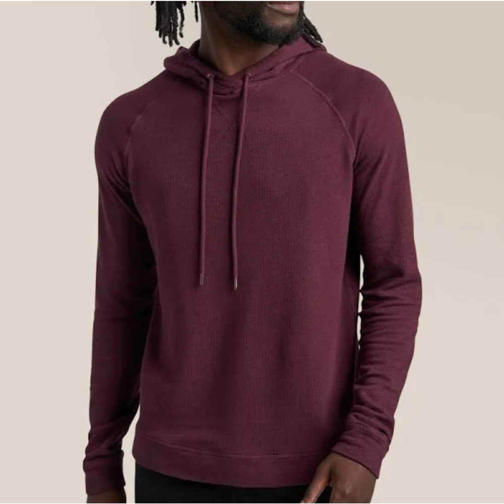 Good Man Brand Men's Soft Slub Jersey Hoodie Wine XX-Large Raglan Sleeve Casual